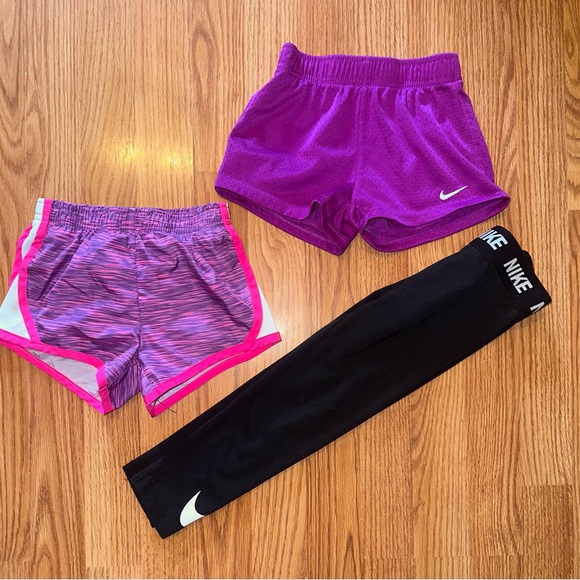 Nike Other - Nike Kids' Purple Shorts and Black Leggings Trio